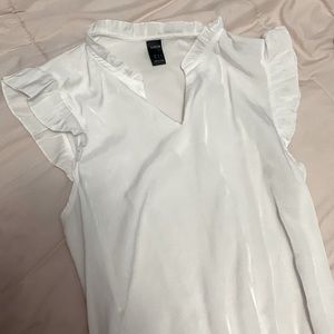 XS | White Bodysuit with flare sleeves